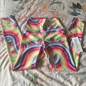 NWT Wildfox Multicolor Rainbow Leggings